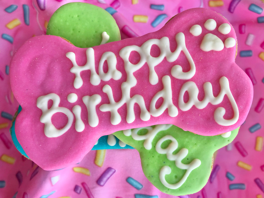 Happy Birthday - Bone cookie